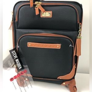 Steve Madden Global Collection Spinner Carry On Suitcase Travel Bag Luggage NWT